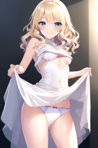 Pelo medio, Cabello ondulado, Riendo, Pechos pequeños, Levantarse la falda, Pantalones, Falda, Obra maestra, Campo de flores, Vestido de novia, Vestido